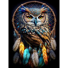 Load image into Gallery viewer, Diamond Painting - Full Round - owl dream catcher (30*40CM)
