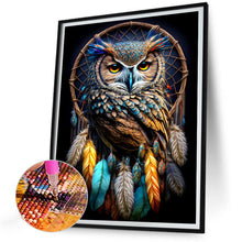 Load image into Gallery viewer, Diamond Painting - Full Round - owl dream catcher (30*40CM)
