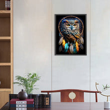 Load image into Gallery viewer, Diamond Painting - Full Round - owl dream catcher (30*40CM)
