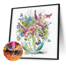 Load image into Gallery viewer, Diamond Painting - Partial Special Shaped - blue green vase (30*30CM)
