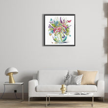 Load image into Gallery viewer, Diamond Painting - Partial Special Shaped - blue green vase (30*30CM)

