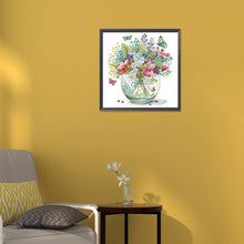Load image into Gallery viewer, Diamond Painting - Partial Special Shaped - light green vase (30*30CM)
