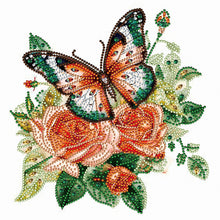 Load image into Gallery viewer, Diamond Painting - Partial Special Shaped - green butterfly (30*30CM)

