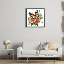 Load image into Gallery viewer, Diamond Painting - Partial Special Shaped - green butterfly (30*30CM)
