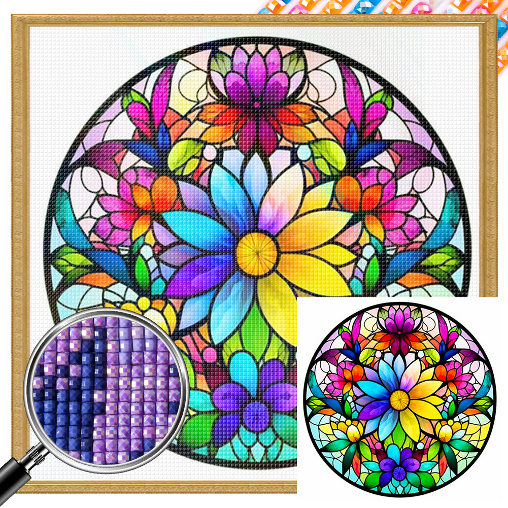 AB Diamond Painting - Full Square - colorful flowers (30*30CM)