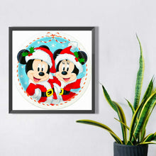 Load image into Gallery viewer, AB Diamond Painting - Full Square - Christmas Mickey and Minnie (30*30CM)
