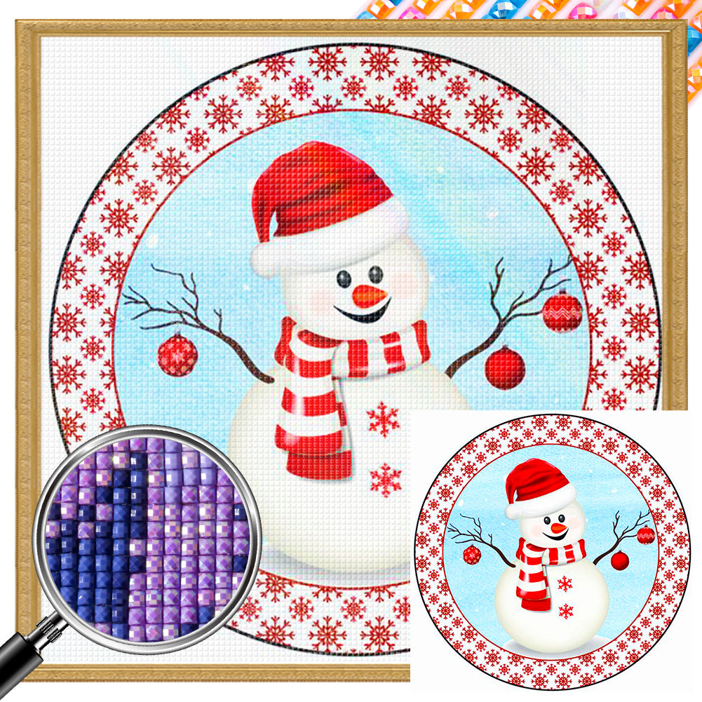 AB Diamond Painting - Full Square - christmas snowman (30*30CM)