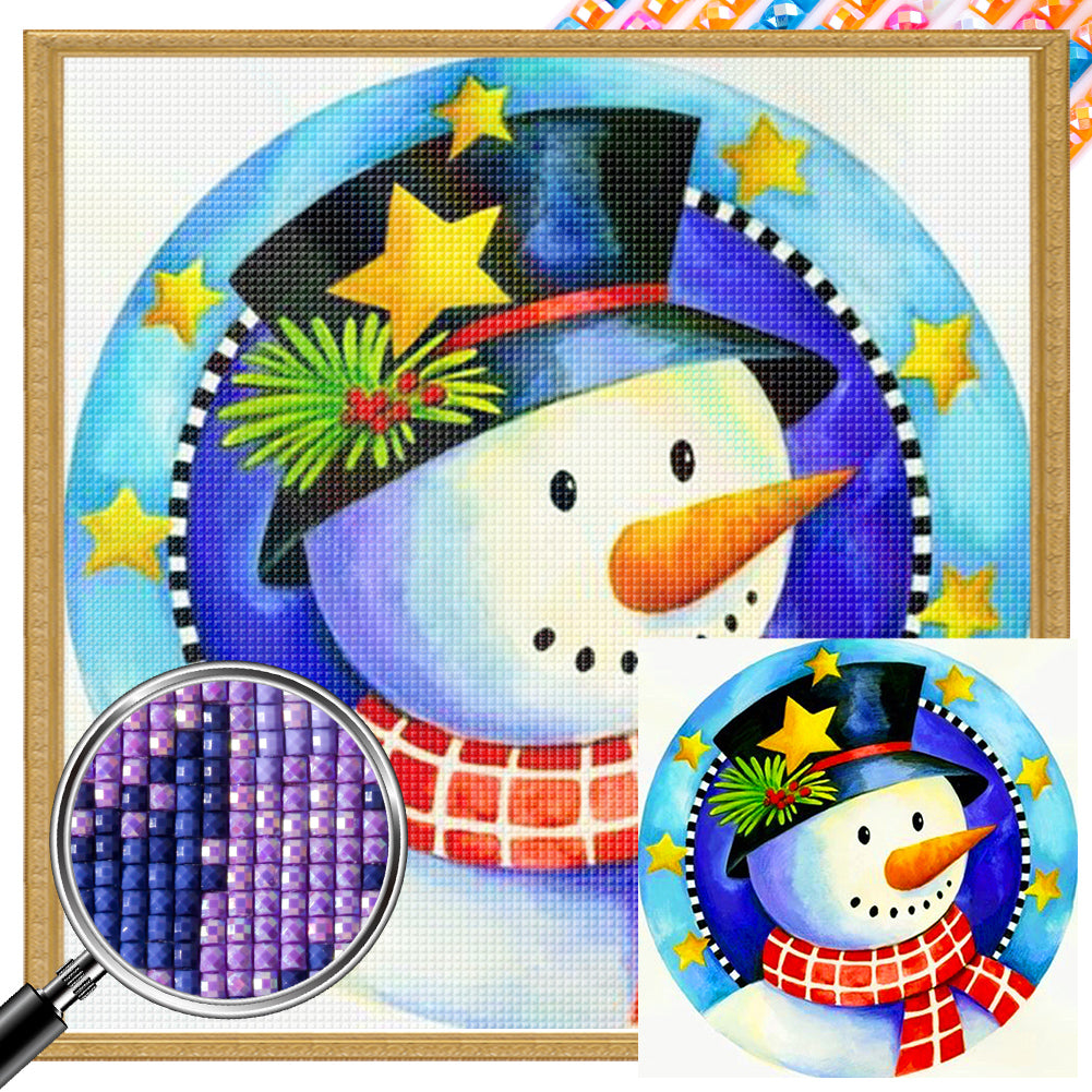 AB Diamond Painting - Full Square - christmas snowman (30*30CM)