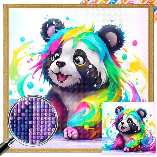 AB Diamond Painting - Full Square - colorful panda (40*40CM)