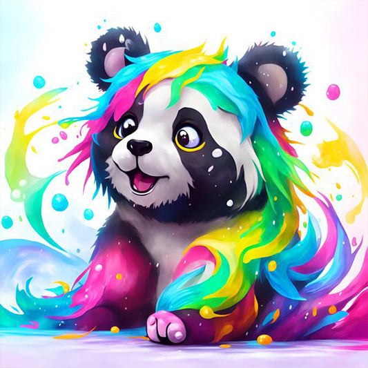 AB Diamond Painting - Full Square - colorful panda (40*40CM)