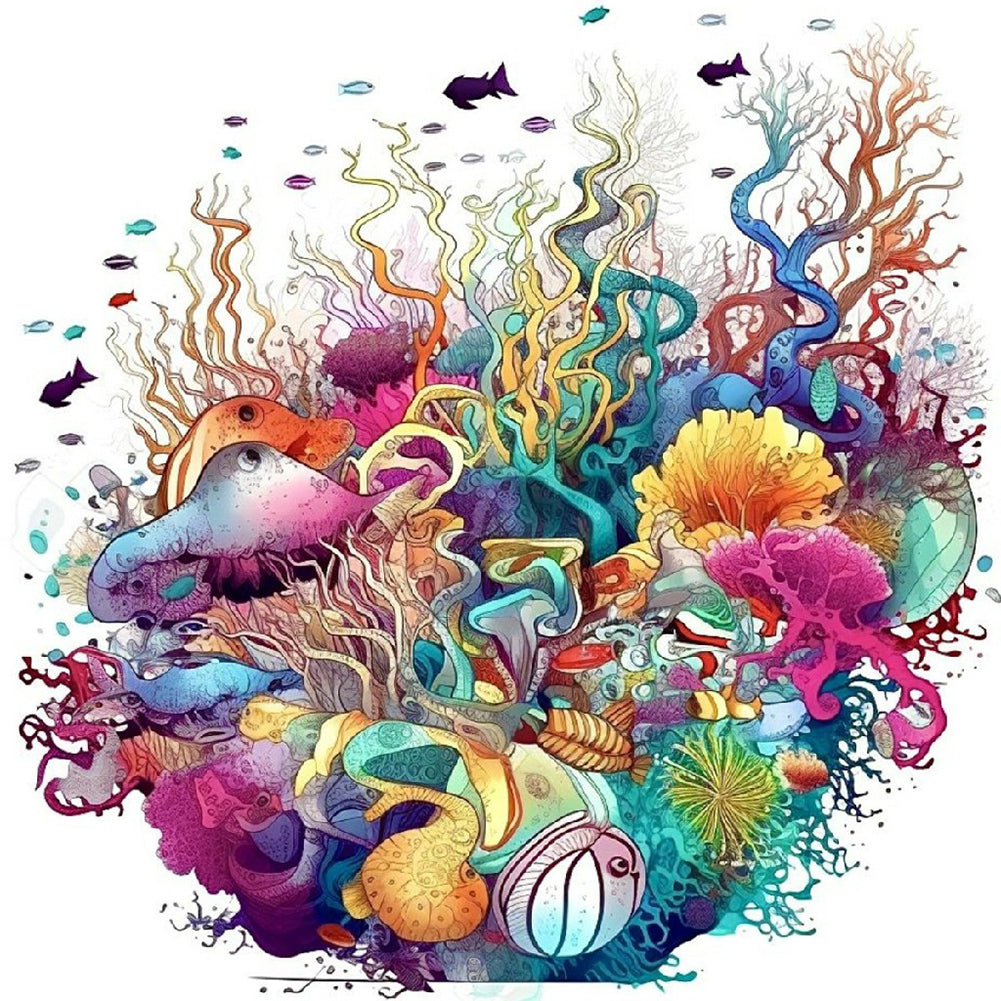 Diamond Painting - Full Round - The underwater world (30*30CM)