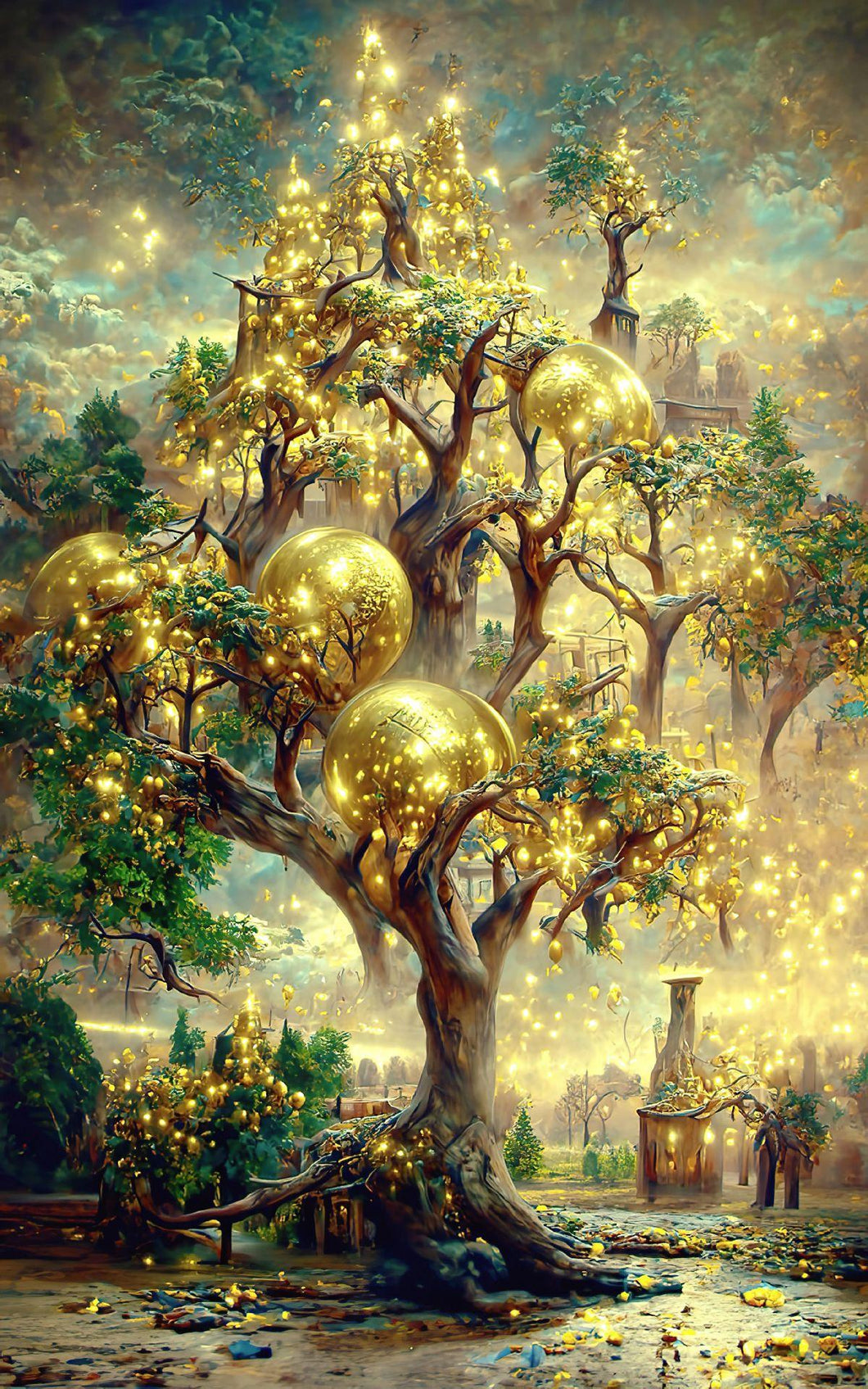 Diamond Painting - Full Round - fantasy dream tree (40*70CM)