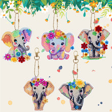 Load image into Gallery viewer, 6Pcs DIY Diamonds Key Ring Double Sided Cartoon Special Shaped Hanging Ornaments
