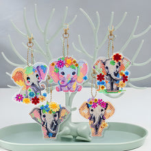 Load image into Gallery viewer, 6Pcs DIY Diamonds Key Ring Double Sided Cartoon Special Shaped Hanging Ornaments
