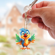 Load image into Gallery viewer, 6Pcs DIY Diamonds Key Ring Double Sided Cartoon Special Shaped Hanging Ornaments
