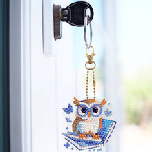 Load image into Gallery viewer, 6Pcs DIY Diamonds Key Ring Double Sided Cartoon Special Shaped Hanging Ornaments
