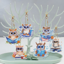 Load image into Gallery viewer, 6Pcs DIY Diamonds Key Ring Double Sided Cartoon Special Shaped Hanging Ornaments
