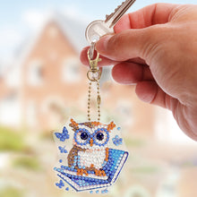 Load image into Gallery viewer, 6Pcs DIY Diamonds Key Ring Double Sided Cartoon Special Shaped Hanging Ornaments
