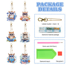 Load image into Gallery viewer, 6Pcs DIY Diamonds Key Ring Double Sided Cartoon Special Shaped Hanging Ornaments
