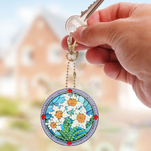 Load image into Gallery viewer, 6Pcs DIY Diamonds Key Ring Double Sided Cartoon Special Shaped Hanging Ornaments
