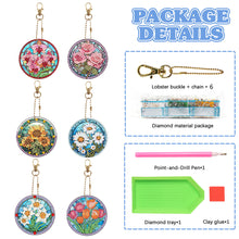 Load image into Gallery viewer, 6Pcs DIY Diamonds Key Ring Double Sided Cartoon Special Shaped Hanging Ornaments
