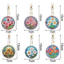 Load image into Gallery viewer, 6Pcs DIY Diamonds Key Ring Double Sided Cartoon Special Shaped Hanging Ornaments
