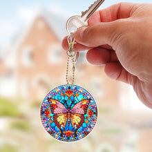 Load image into Gallery viewer, 6Pcs DIY Diamonds Key Ring Double Sided Cartoon Special Shaped Hanging Ornaments
