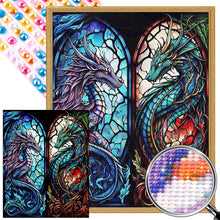 Load image into Gallery viewer, AB Diamond Painting - Full Round - pterodactyl glass painting (40*50CM)
