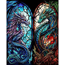 Load image into Gallery viewer, AB Diamond Painting - Full Round - pterodactyl glass painting (40*50CM)
