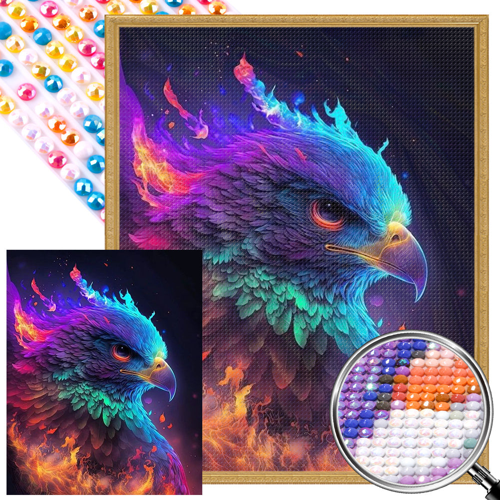 AB Diamond Painting - Full Round - flame parrot (40*50CM)