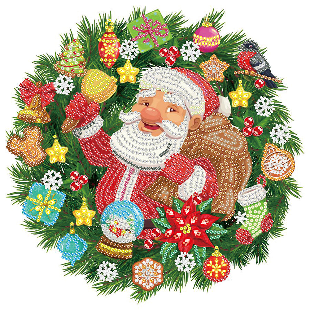 Diamond Painting - Partial Special Shaped - Christmas wreath (30*30CM)