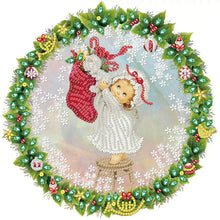 Load image into Gallery viewer, Diamond Painting - Partial Special Shaped - Christmas wreath (30*30CM)

