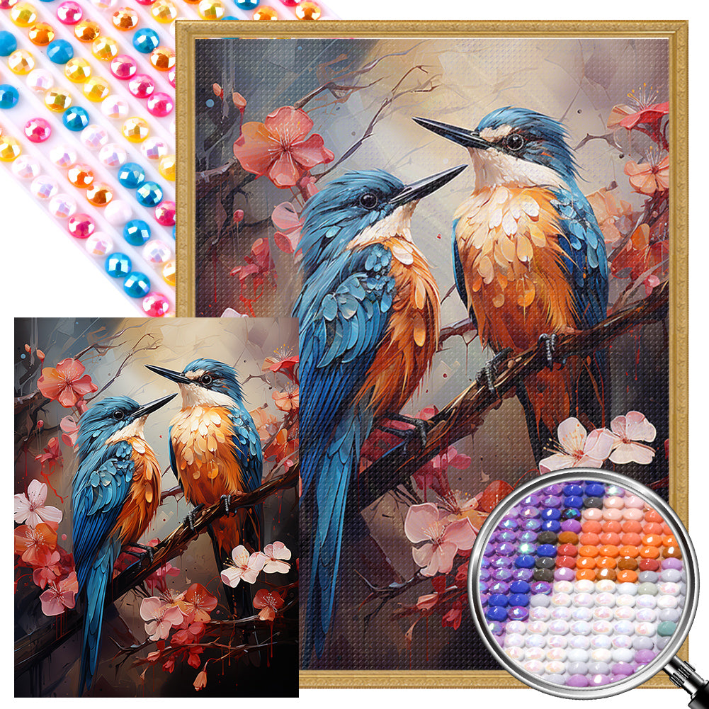 AB Diamond Painting - Full Round - blue bird (30*40CM)