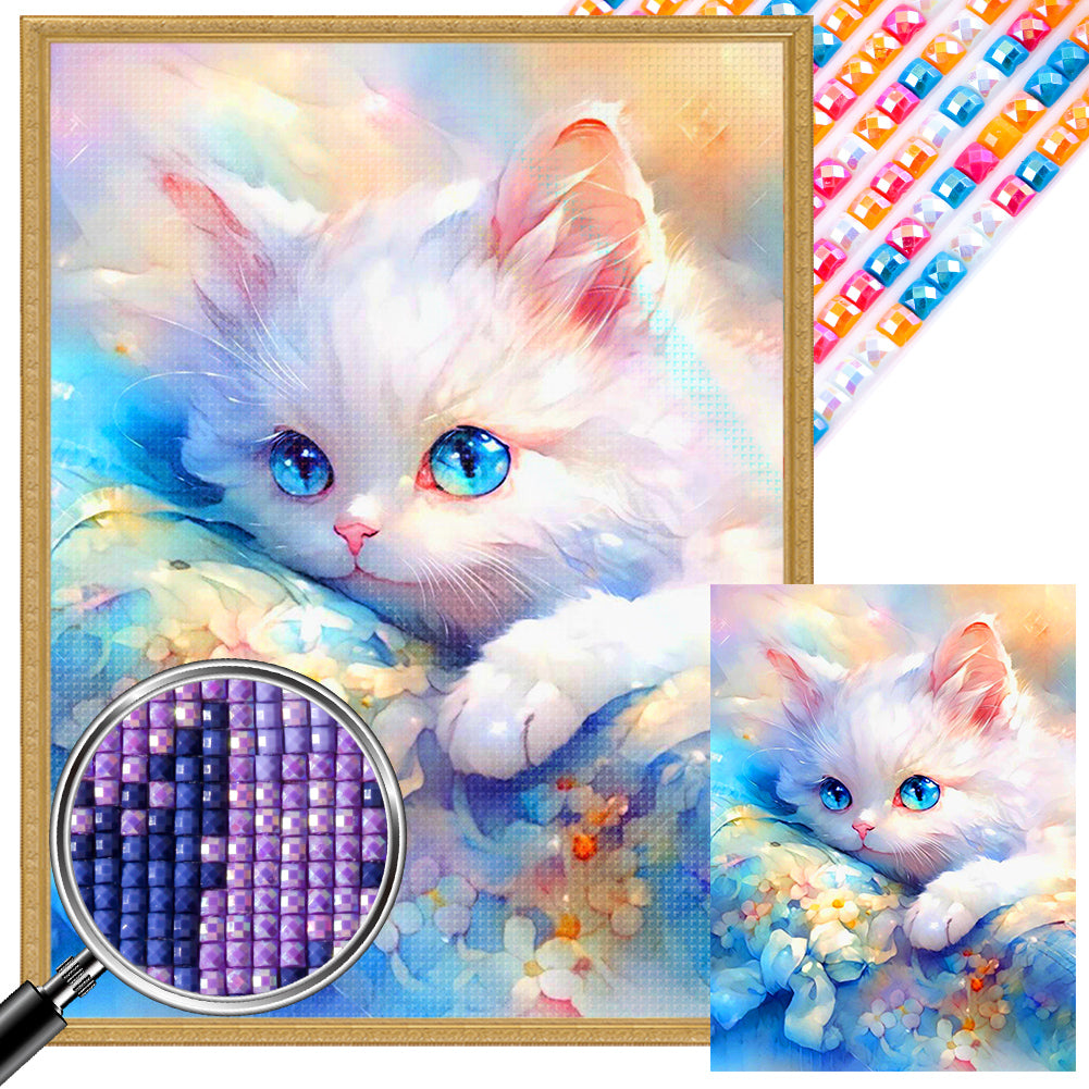 AB Diamond Painting - Full Square - bedridden cat (30*40CM)