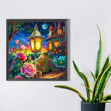 Load image into Gallery viewer, AB Diamond Painting - Full Square - A corner of the street lamp under the castle ¡¤ powder (40*40CM)
