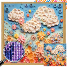 Load image into Gallery viewer, AB Diamond Painting - Full Square - Embossed clouds and flowers (40*40CM)
