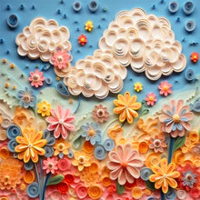 Load image into Gallery viewer, AB Diamond Painting - Full Square - Embossed clouds and flowers (40*40CM)
