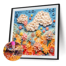 Load image into Gallery viewer, AB Diamond Painting - Full Square - Embossed clouds and flowers (40*40CM)
