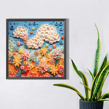 Load image into Gallery viewer, AB Diamond Painting - Full Square - Embossed clouds and flowers (40*40CM)
