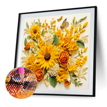Load image into Gallery viewer, AB Diamond Painting - Full Square - Embossed sunflowers (40*40CM)
