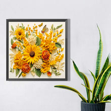 Load image into Gallery viewer, AB Diamond Painting - Full Square - Embossed sunflowers (40*40CM)
