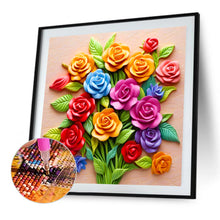 Load image into Gallery viewer, AB Diamond Painting - Full Square - Embossed roses (40*40CM)
