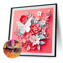 Load image into Gallery viewer, AB Diamond Painting - Full Square - butterfly and paper flower (40*40CM)
