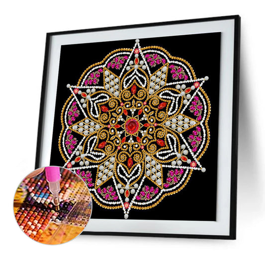 Diamond Painting - Partial Special Shaped - mandala (30*30CM)