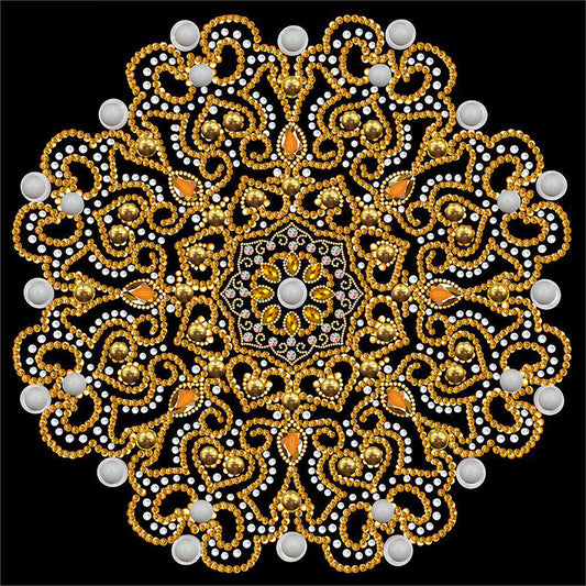 Diamond Painting - Partial Special Shaped - mandala (30*30CM)