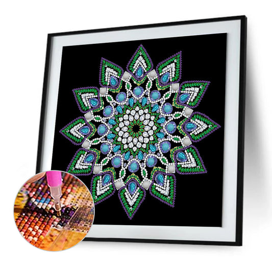 Diamond Painting - Partial Special Shaped - mandala (30*30CM)