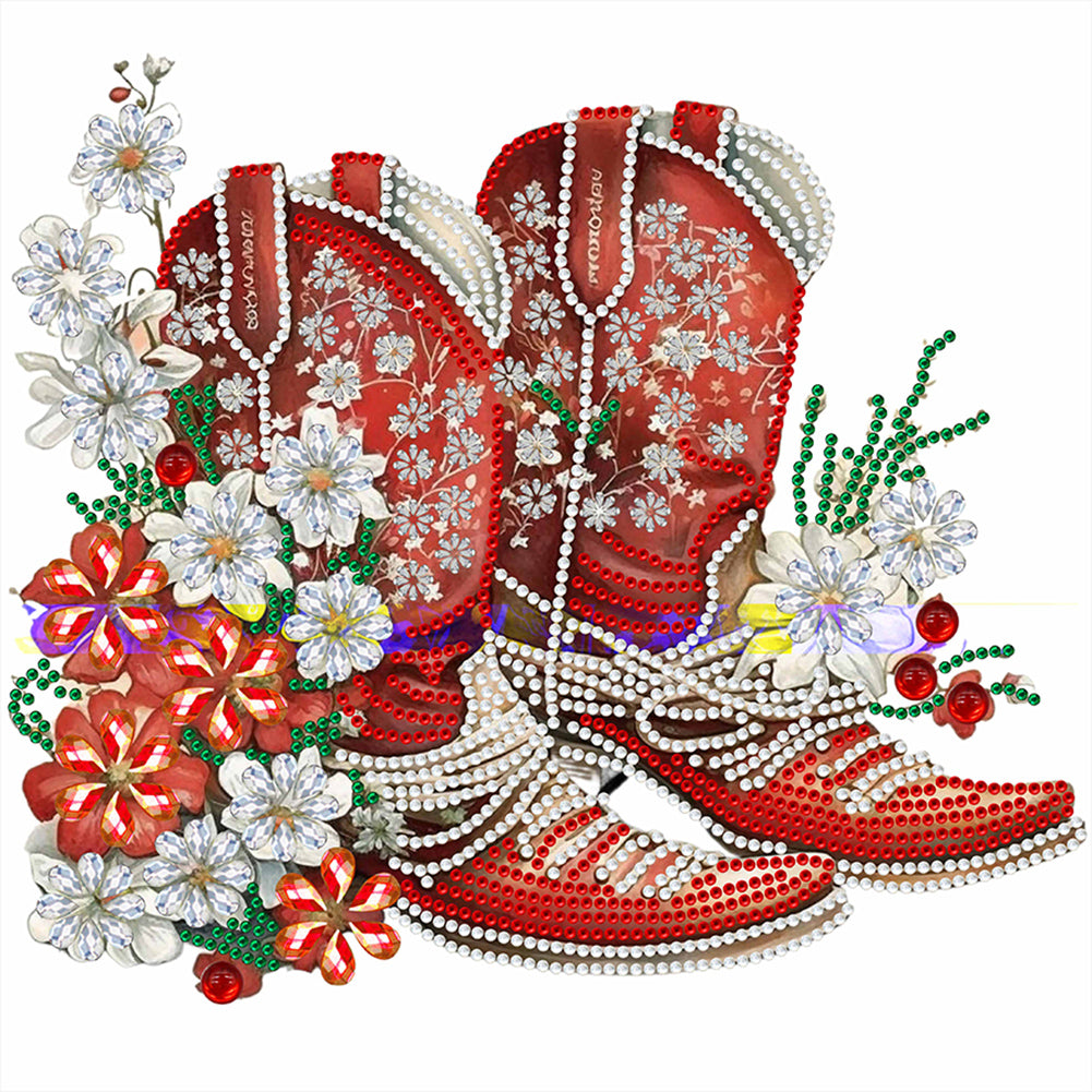 Diamond Painting - Partial Special Shaped - cowboy boots (30*30CM)