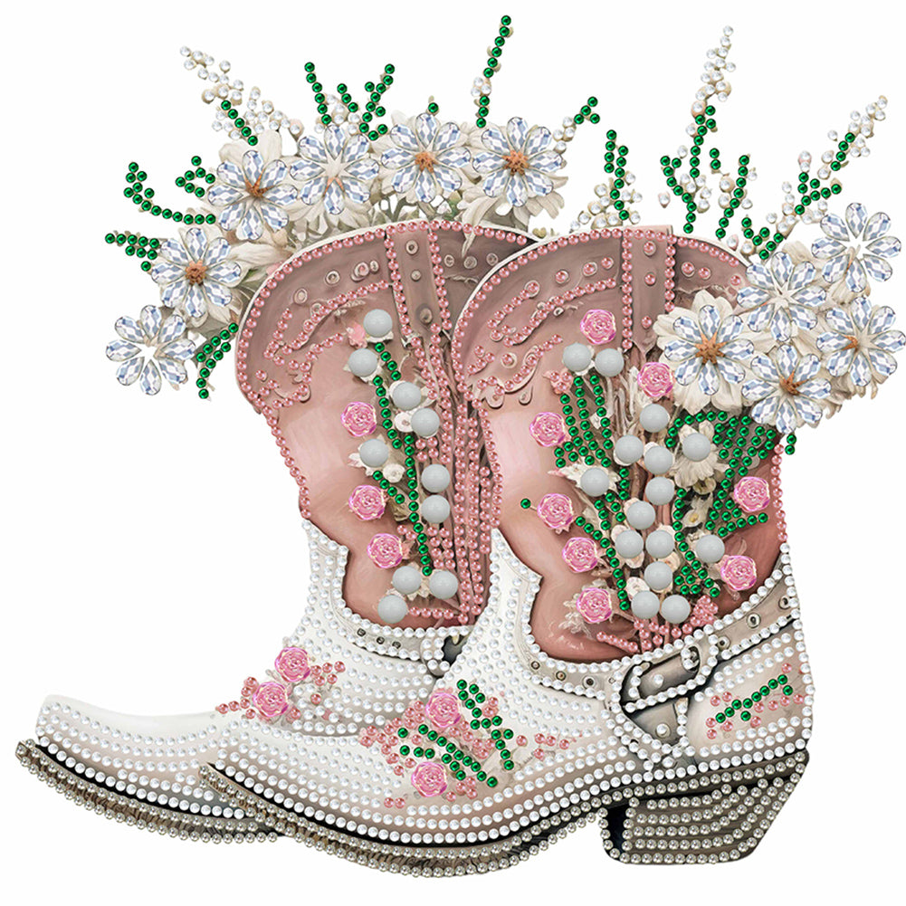 Diamond Painting - Partial Special Shaped - cowboy boots (30*30CM)