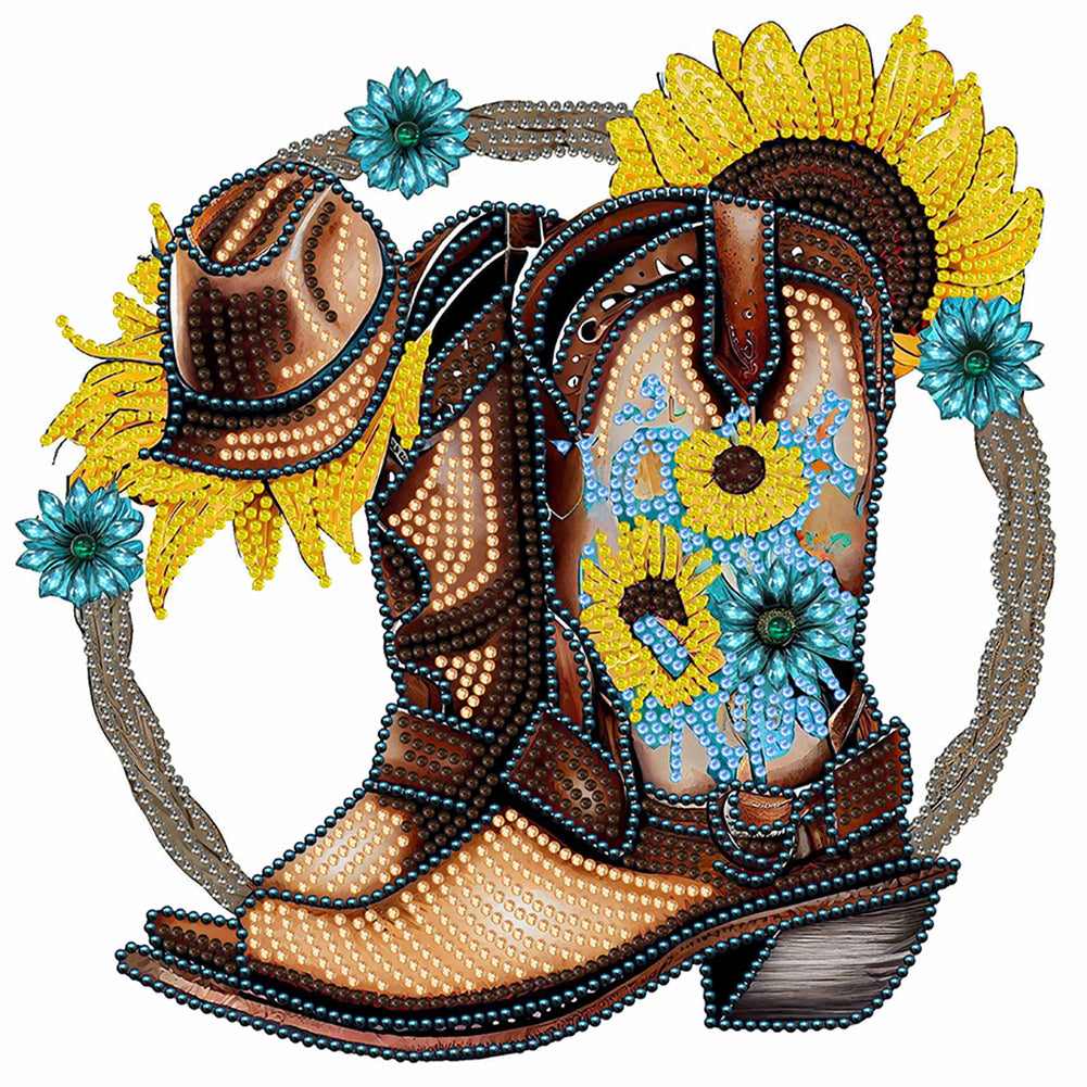 Diamond Painting - Partial Special Shaped - cowboy boots (30*30CM)