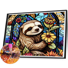 Load image into Gallery viewer, AB Diamond Painting - Full Round - stained glass sloth (50*40CM)
